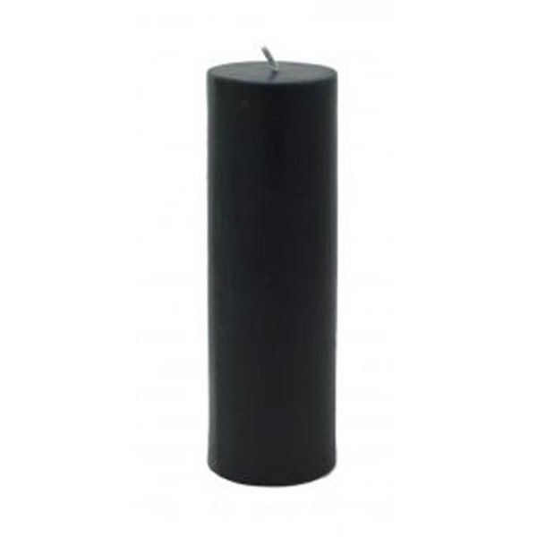 Zest Candle Zest Candle CPZ-122-24 2 x 6 in. Black Pillar Candle -24pcs-Case - Bulk CPZ-122_24